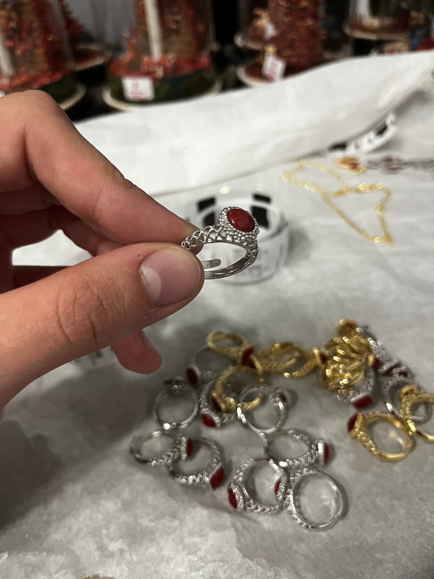 Anello in Argento & Corallo - Tondo