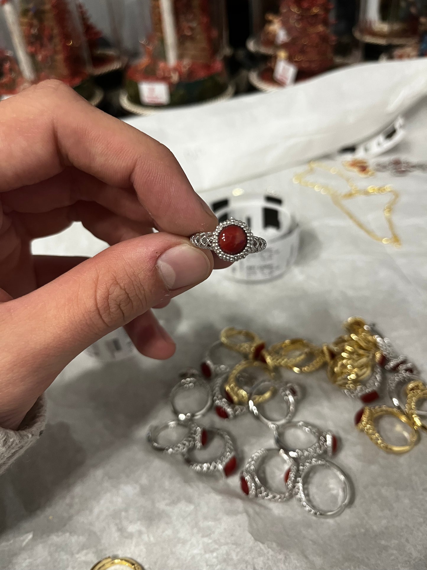 Anello in Argento & Corallo - Tondo